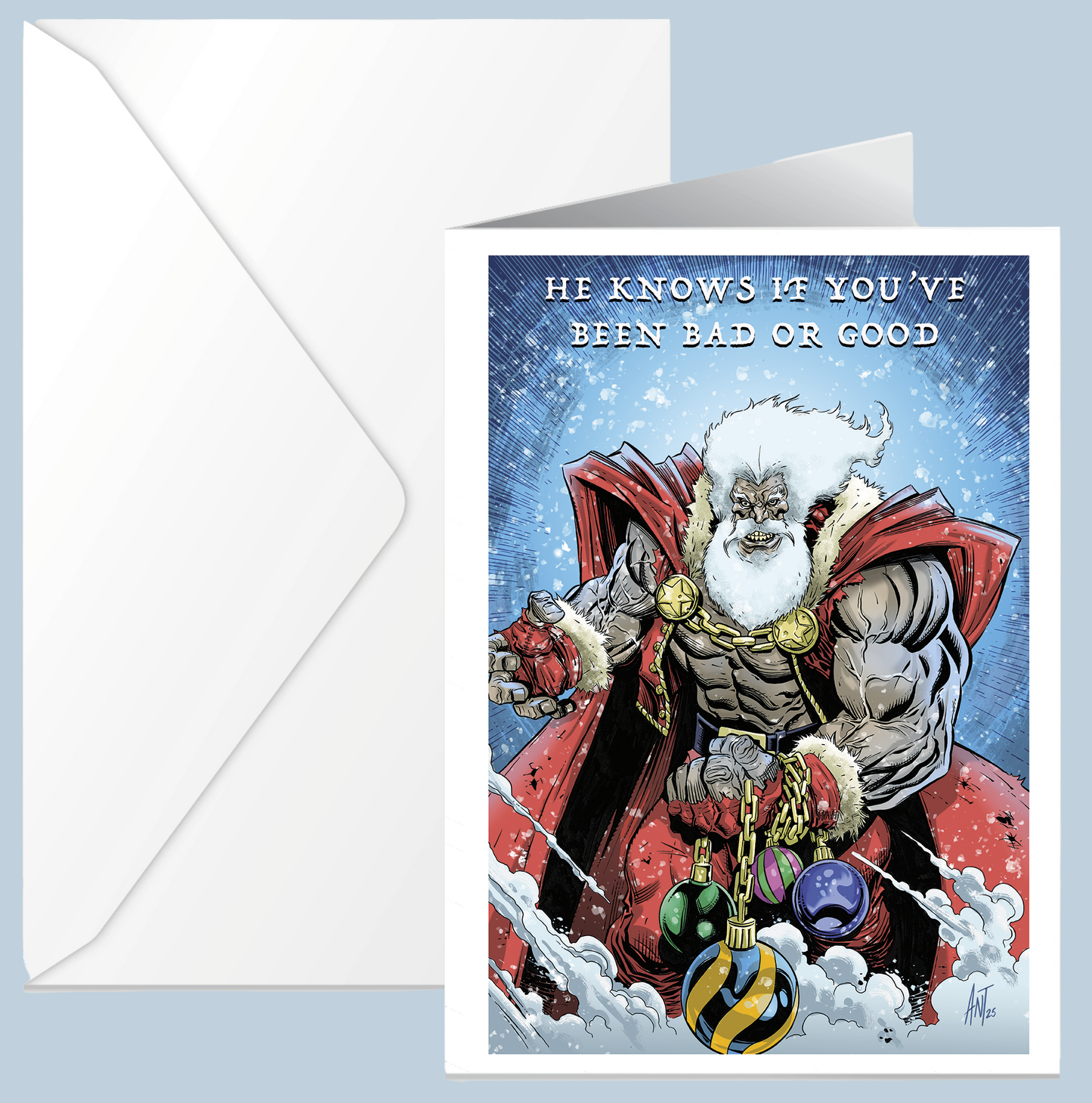 Roid Santa Christmas Card