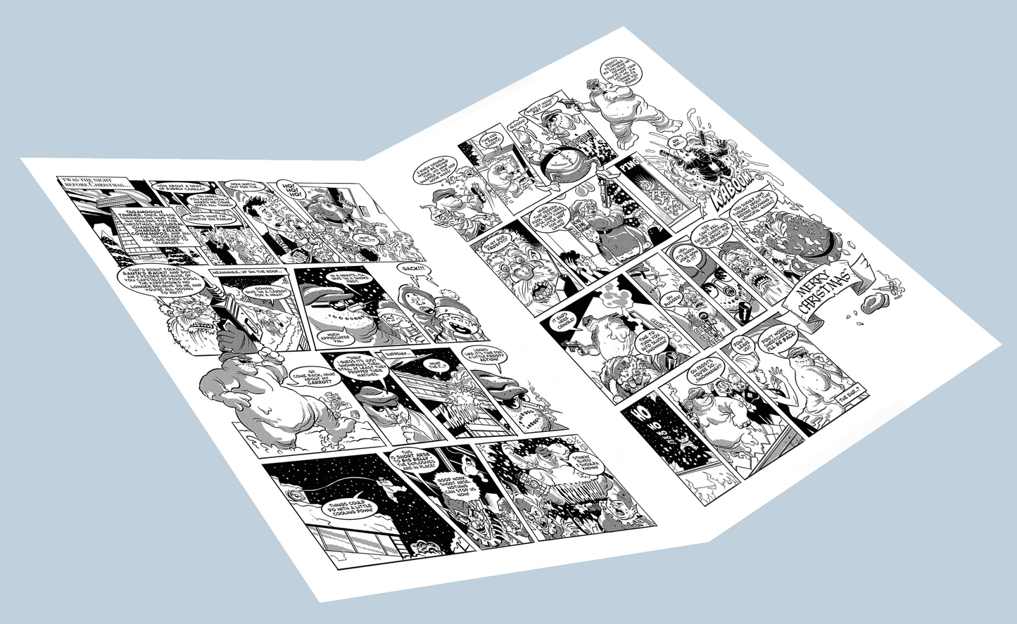 Snow Hard Christmas Card