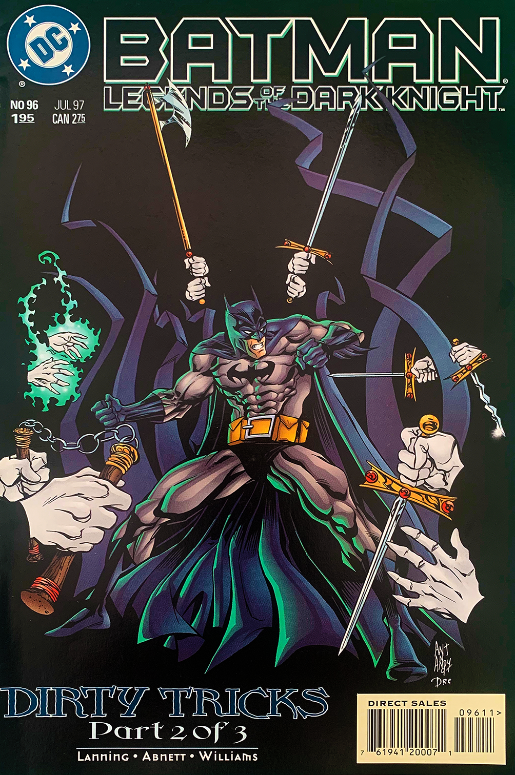 Signed BATMAN LEGENDS OF THE DARK KNIGHT issue no96