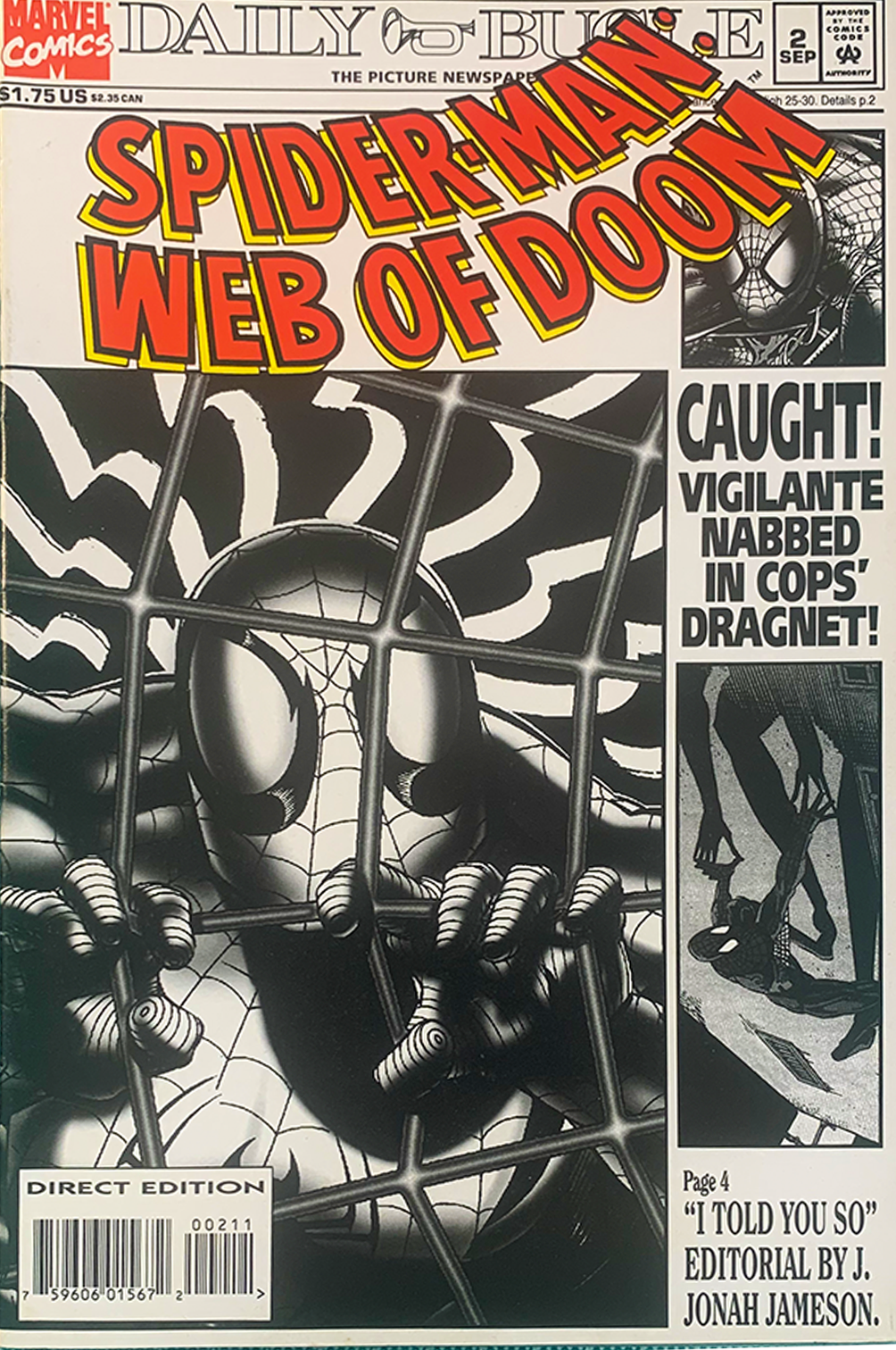 Signed SPIDER-MAN WEB OF DOOM issue no2