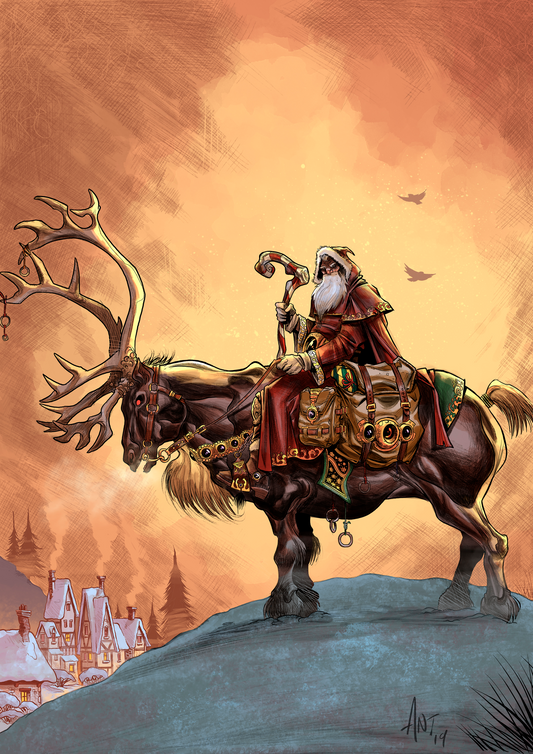 Father Christmas, Death Dealer Print