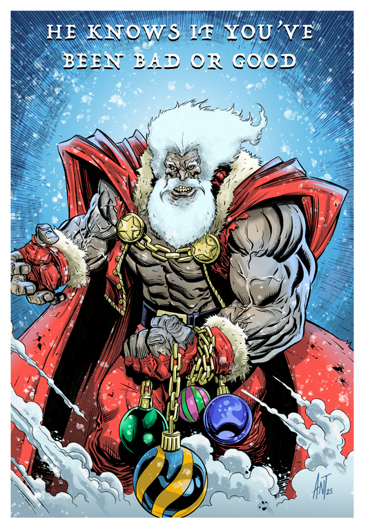 Roid Santa Christmas Card